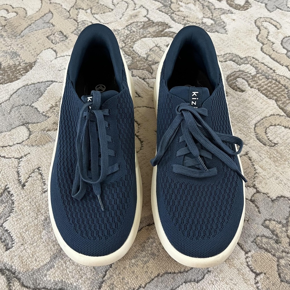 Kizik Shoes Mens Size 10 Blue Mesh Slip On Hands Free Casual Comfort‎ Sneakers